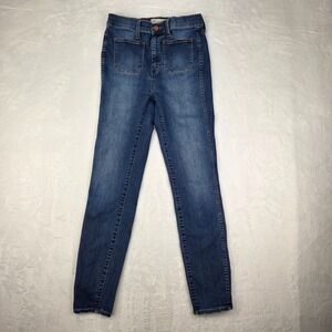 Madewell Jeans Women's Size 27 High Waisted Sailor Jeans‎ Med Dark Wash